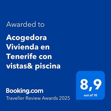 Acogedora Vivienda En Tenerife Con Vistas& Piscina Tacoronte Bagian luar foto