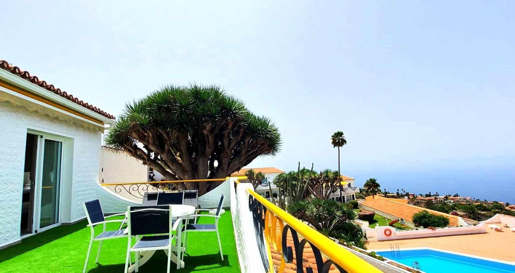 Acogedora Vivienda En Tenerife Con Vistas& Piscina Tacoronte Bagian luar foto